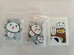 お買いものパンダ カプセルラバーマスコット（未使用） ＋名場面シール（折り目あり