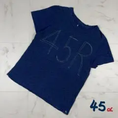 45R 45星Tシャツ フロントロゴ 藍染め ネイビー サイズ1*ZA806