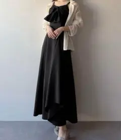 mipiarl フロントリボンラッフルキャミワンピース Mサイズ ミピアール