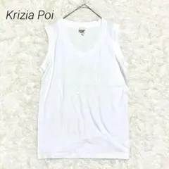 クリツィア kriziapoi タンクトップ ノースリーブ タイガー 刺繍