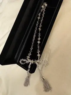 タナカダイスケ　ネックレス tanakadaisuke/タナカダイスケ】pearl ribbon chain necklace