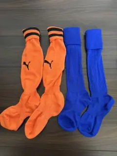 PUMA オレンジ・青ソックスセット