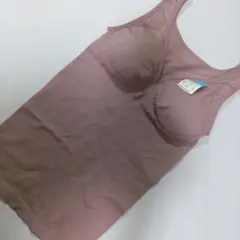 シームレス ブラトップ カップ付きタンクトップ L ライトパープル 新品タグ付き