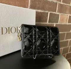 ☆美品☆ ChristianDior カナージュ エナメル 折り財布 ディオール