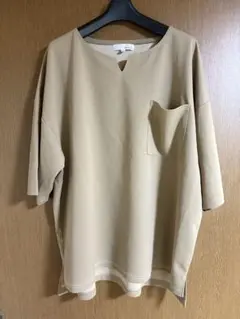 spiralnews ベージュ ポケット付き 半袖