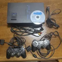PlayStation 2 本体 コントローラー２台　ウイニングイレブン8付き