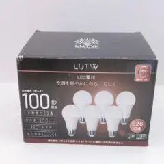 LED電球 E26口金 白色 12W 1200lm 100W相当 6個入