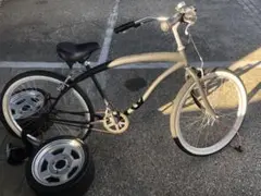 26インチ ビーチクルーザー 自転車 マットブラック