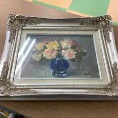 額縁と雑賀紀光(さいかきこう)色紙3枚　4点セット 楽天市場】油彩画 F6号 雑賀紀光 法起寺 絵画 油絵 額入り 風景