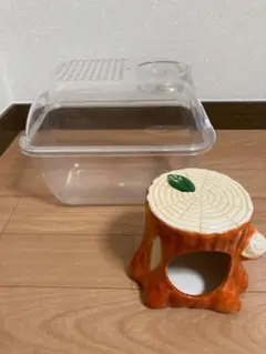 ハムスター陶器巣箱と砂遊び容器