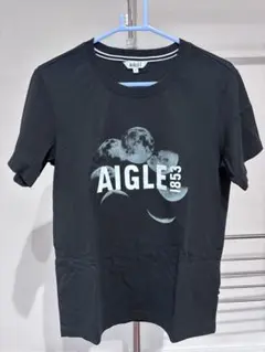 AIGLE 1853 黒 Tシャツ　S