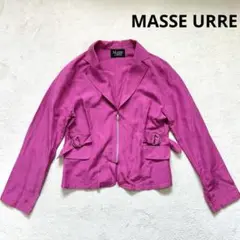【MASSE URRE】M 長袖ジップアップジャケット　ピンク　テーラード