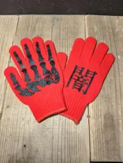 BALZAC【YAMI "闇" SKULL GLOVES　RED×BLACK】