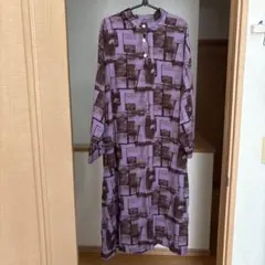 ANTIQUAロングワンピース 紫色