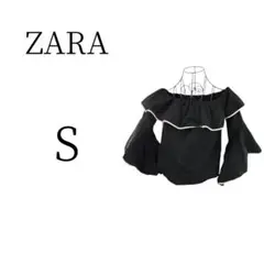 ★美品 ZARA ザラ ブラック 長袖 シャツ・ブラウス S