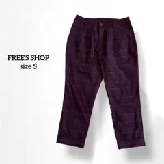 フリークスストア パンツ ワインレッド クロップド丈 シンプル a3410