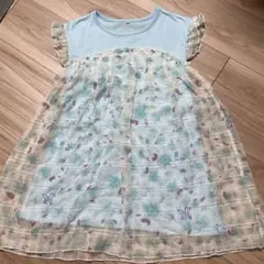 水色 半袖ワンピース 130