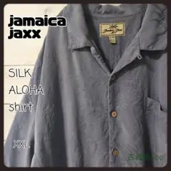 90Ｓ古着JAMAICAjaxxアロハシャツ総柄シルクオープンカラー