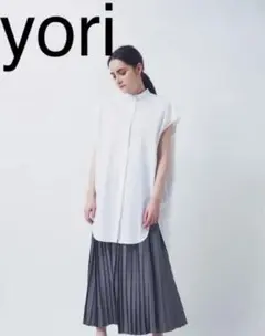 新品 yori ヨリ ノースリーブビッグシャツ シャツワンピース