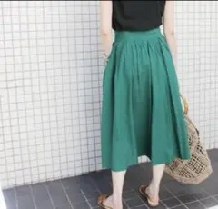 SLOBE IENA リネン素材　ロングスカート38サイズ