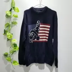 ICEBERG ミッキーマウス ブルゾンネイビー　イタリア製　ユニセックス ICEBERG Italy made Bugs Bunny Embroidery Baggy