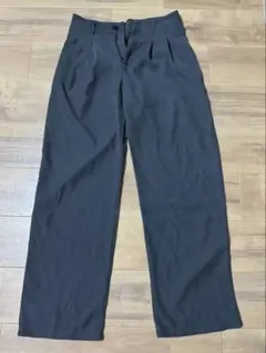 DAZY ハイウエスト プリーツ ワイドレッグパンツ、レディース ドレスパンツ