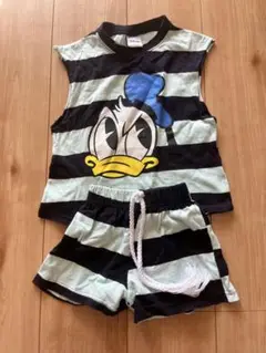Disney ドナルドダック ストライプセット （80ぐらい）
