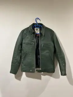 666 原宿店購入　グリーン　ダブルライダースジャケット　タータンチェック　36 666 原宿店購入グリーンダブルライダースジャケットタータン