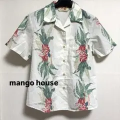 MANGO HOUSE かりゆしウェア　沖縄シャツ　デイゴ柄