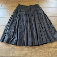 ALPHA CUBIC 綿ブラックレースフレアスカート