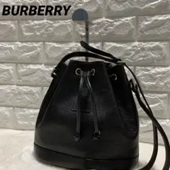 ⭐️極美品⭐️バーバリー 巾着 レザー シャドーホース ノバチェック 黒
