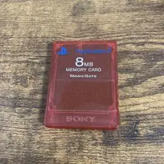 PS2　プレイステーション2用　ソニー純正　メモリーカード　クリムゾンレッド
