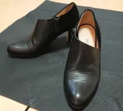 ペリーコ PELLICO 23.5cm 本革スエード ブーティ 黒色 ブラック