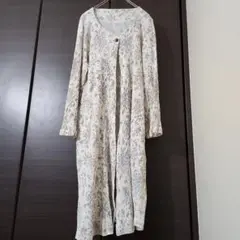 b7 美品 gokan/五感 花柄 ロング丈 カーディガン/羽織り M-L