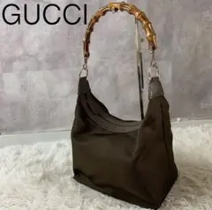 GUCCI グッチ バンブー ナイロン ショルダーバッグ