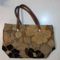 花柄刺繍トートバッグ
