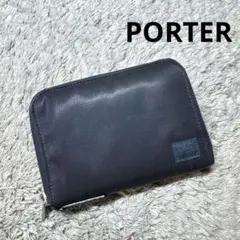 PORTER ポーター 折り財布 ラウンドファスナー ナイロン ネイビー