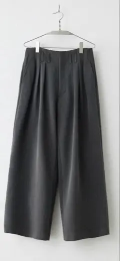SLIGHT FLARE DOUBLE CLOTH BAGGY SLACKS