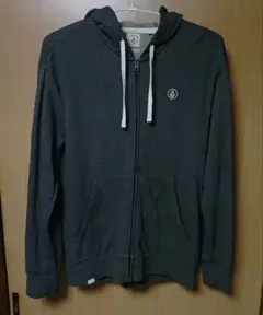 Volcom ダークグレー ジップアップパーカー S