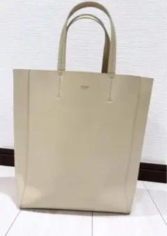 セリーヌ スモール バーティカル 2WAY ベージュ レザー