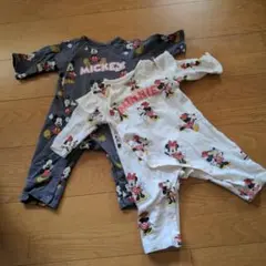 ミッキー ＆ミニー ロンパース 70cm　2枚セット