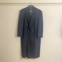 80s パワーショルダー ダブルチェスター スーパーロング コート カシミア