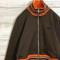 【ラスト1点】adidas トラックジャケット 茶 ブラウン Sサイズ