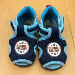 ベビーサンダル　子供サンダル　 ネイビー/ブルー 夏のホリデーデザイン　15cm