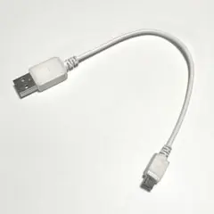 81.USB ケーブル　Micro USB Type-B 白　短