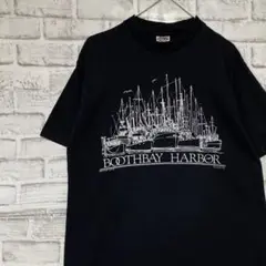USA製90sヴィンテージTシャツ！シングルステッチ　ブラック半袖古着L725