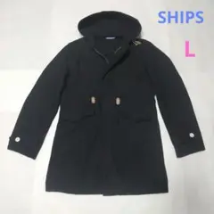 SHIPS★レディースハーフコート★ブラック★T102803