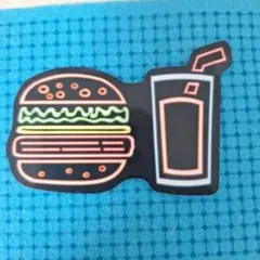 ハンバーガーとドリンクのステッカー