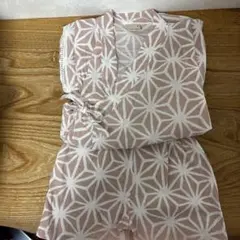 petit main 星形模様 甚平 ~95cmくすみピンク