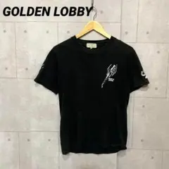 GOLDEN LOBBY ゴールデンロビー　ブラック Tシャツ 古着　トップス